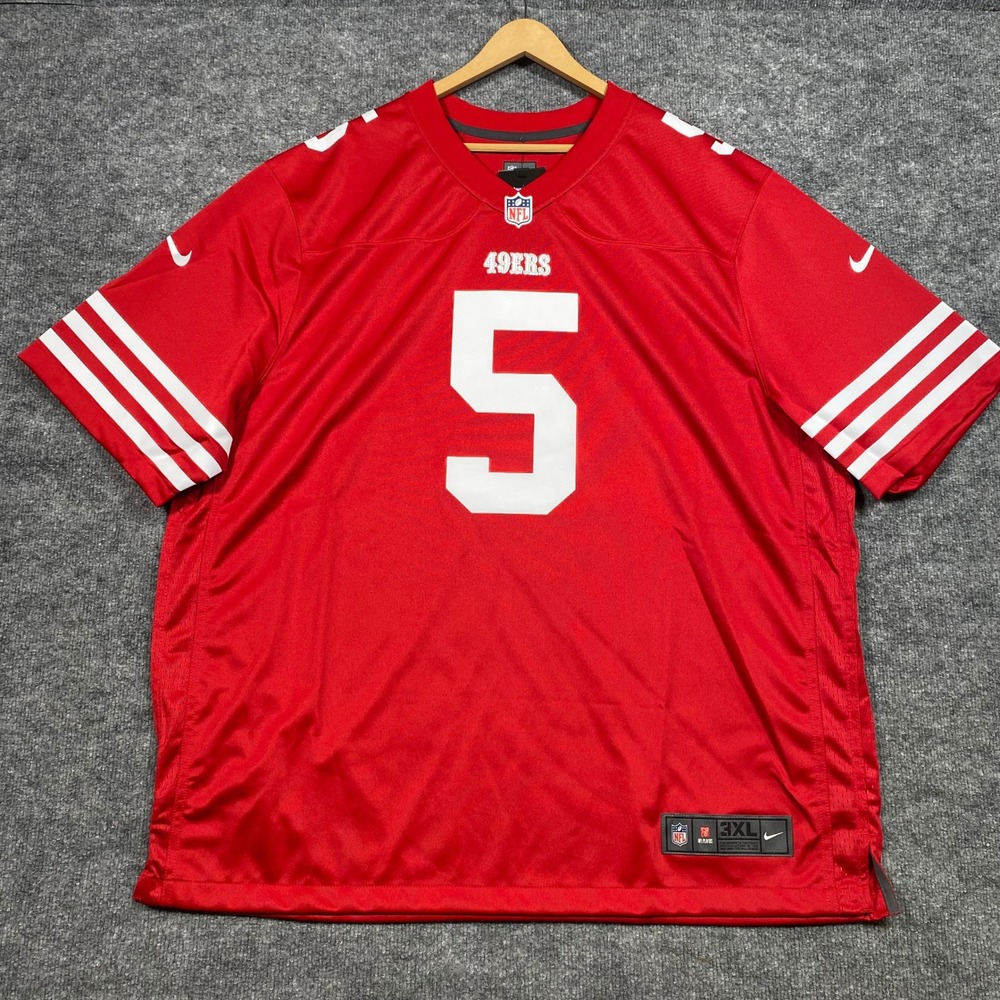 Nike San Francisco 49ers Trey Lance #5 NFL Jersey Red Mens 3XL 67NM-SAGH-9BF-00K